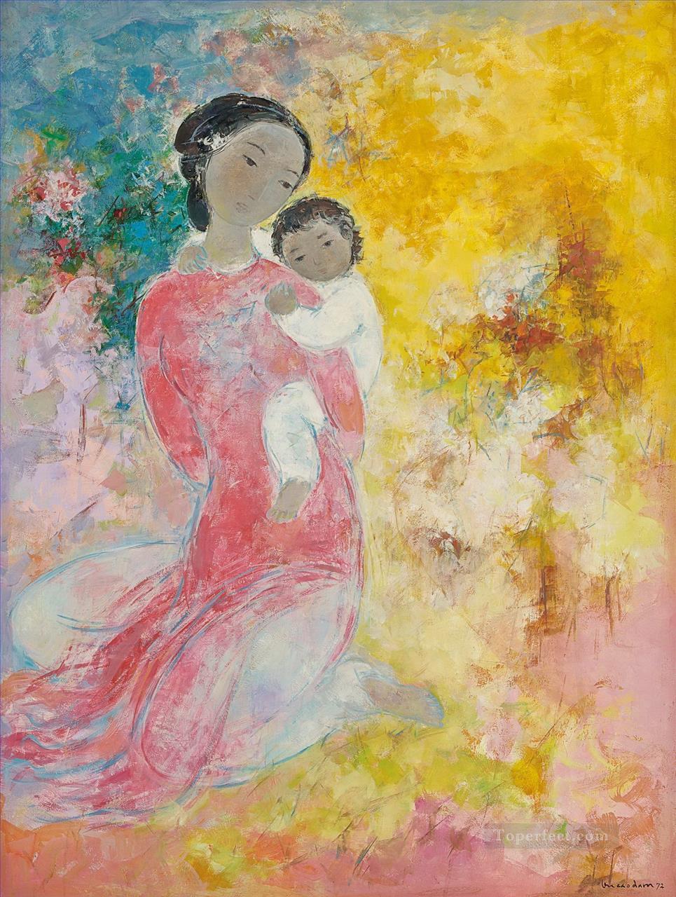 VCD Floral Maternity Asian Oil Paintings